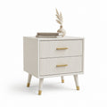 Comodino a 2 cassetti bianco in MDF rettangolare 60 x 40 x 60 cm